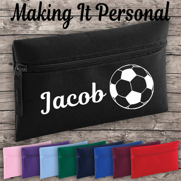 Personalised Football Pencil Case ADD YOUR NAME Back To School