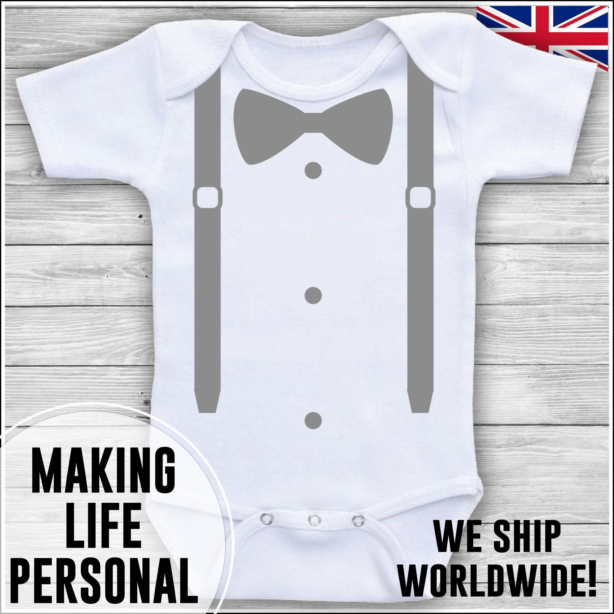 Bow tie best sale baby grow