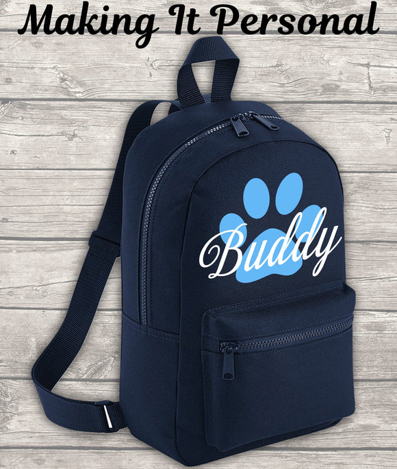 Personalised Mini Dog Backpack Puppy Backpack Doggy Day Care Bag Back To School Backpack Kids Backpack Child Backpack Toddler Puppy Dog