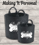 Personalised Dog Toy Bag Dog Toy Basket Dog Toy Felt Trug Dog Toy Storage Bag