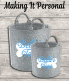 Personalised Dog Toy Bag Dog Toy Basket Dog Toy Felt Trug Dog Toy Storage Bag