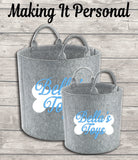 Personalised Dog Toy Bag Dog Toy Basket Dog Toy Felt Trug Dog Toy Storage Bag