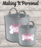 Personalised Dog Toy Bag Dog Toy Basket Dog Toy Felt Trug Dog Toy Storage Bag