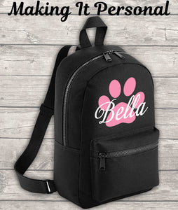 Personalised Mini Dog Backpack Puppy Backpack Doggy Day Care Bag Back To School Backpack Kids Backpack Child Backpack Toddler Puppy Dog