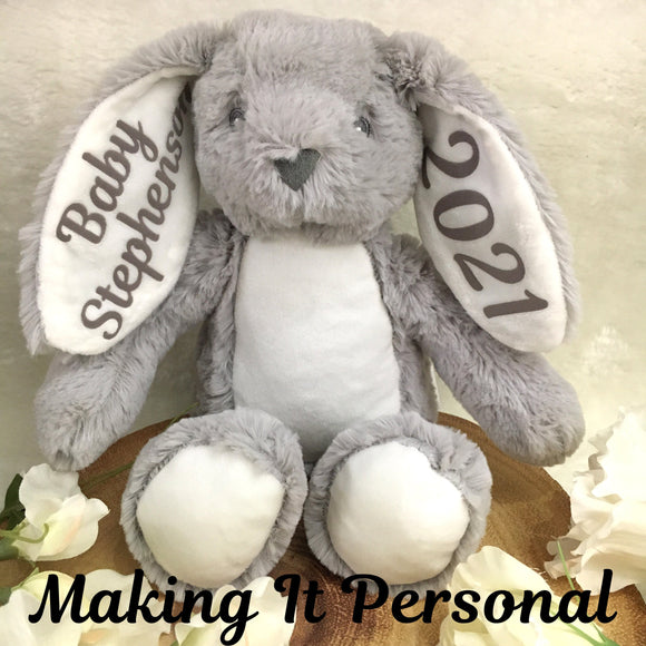 Personalised Baby Bunny Easter Bunny Gift Idea Baby Shower Easter New Baby Bunny Teddy Bear