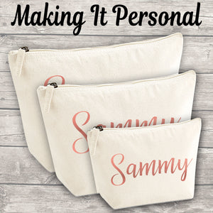 Personalised Make Up Bag, Personalised Birthday Gift, Personalised Makeup Bag, Accessory Bag Friend Birthday Christmas Present