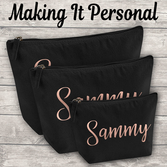 Personalised Make Up Bag, Personalised Birthday Gift, Personalised Makeup Bag, Accessory Bag Friend Birthday Christmas Present