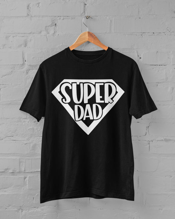Super Dad T-Shirt Men's Black T-Shirt With white Print Birthday Gift Birthday Idea Birthday T-Shirt