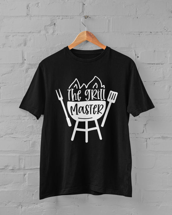 The Grill Master T-Shirt Men's Black T-Shirt With white Print Birthday Gift Birthday Idea Birthday T-Shirt