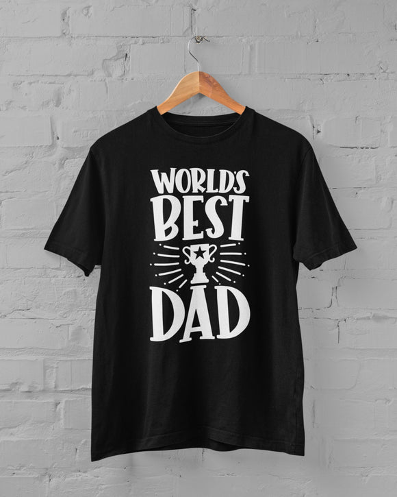 World's Best Dad T-Shirt Men's Black T-Shirt With white Print Birthday Gift Birthday Idea Birthday T-Shirt