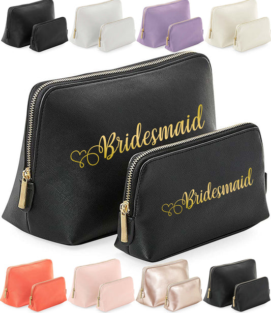 Personalised Bridesmaid Makeup Bag, Toiletries Bag, Cosmetic Bag, Wash Bag, Personalised Gift, Mothers Day Gift, Wedding Bridesmaid Gift