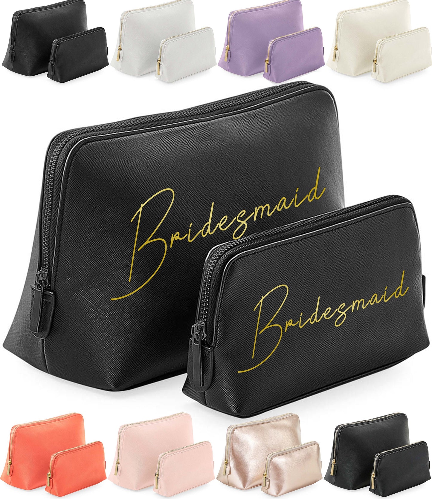 Personalised Bridesmaid Makeup Bag, Toiletries Bag, Cosmetic Bag, Wash Bag, Personalised Gift, Mothers Day Gift, Wedding Bridesmaid Gift