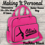 Personalised Girls Junior Dance Bag ADD YOUR NAME Hot Pink