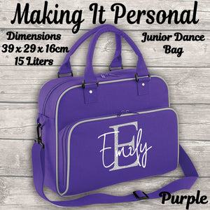 Personalised Girls Junior Dance Bag ADD YOUR NAME Purple