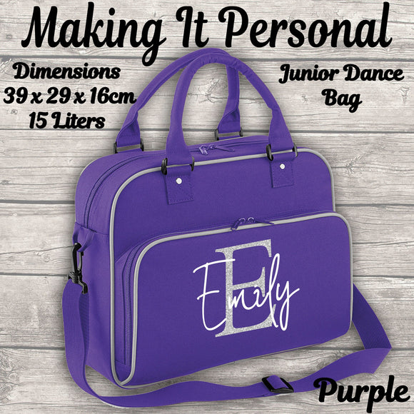 Personalised Girls Junior Dance Bag ADD YOUR NAME Purple