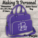 Personalised Girls Junior Dance Bag ADD YOUR NAME Purple