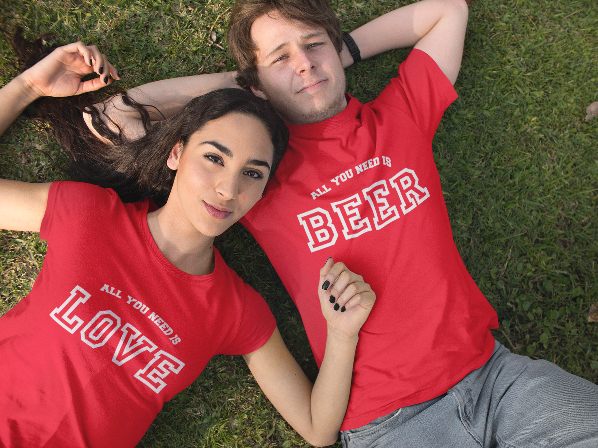 Personalised Matching Couples T shirts Valentines Day Gift Funny