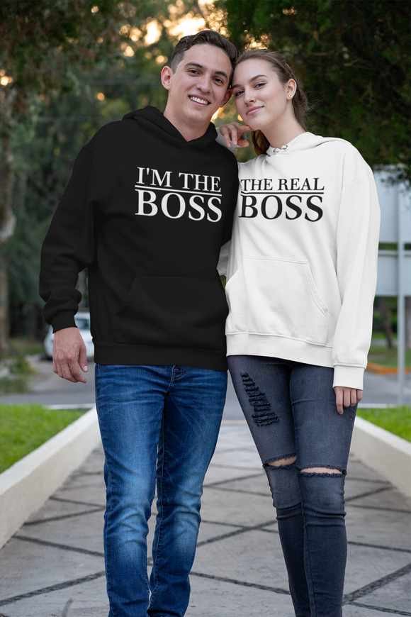 Personalised I'm The Boss or The Real Boss Hoodies