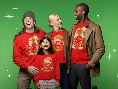 Personalised Matching Christmas Jumper Christmas Squad Family Sweatshirt