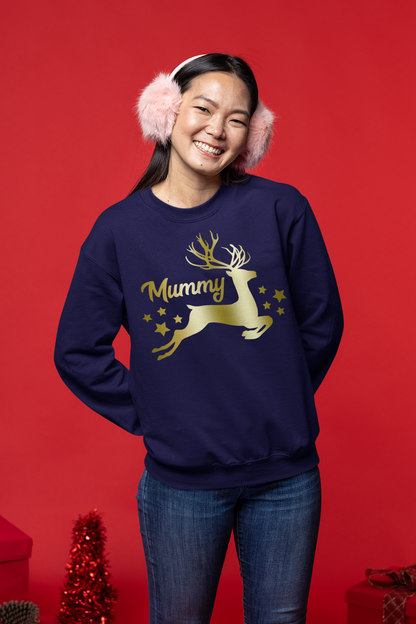 Personalised Matching Christmas Jumper Sweatshirt Reindeer