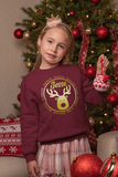 Personalised Matching Christmas Jumper Sweatshirt Rudolph Reindeer