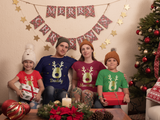 Personalised Christmas T-Shirts Kids Adults with Reindeer