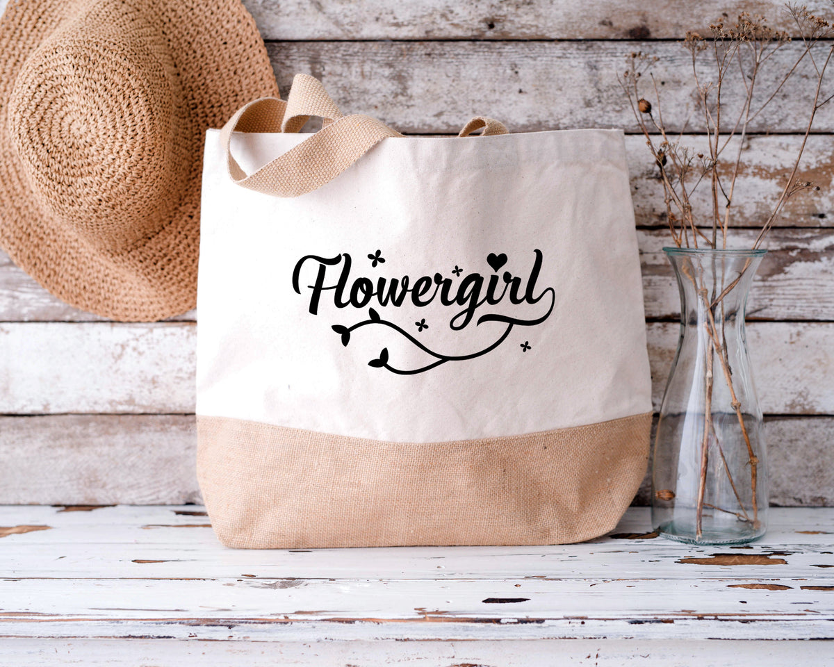 Flower girl tote online bag